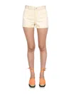 Stella Mccartney Yellow Solid Shorts In Yellow