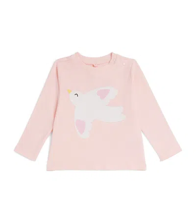 Stella Mccartney Kids' Cotton Dove T-shirt In Pink