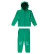Stella Mccartney Cotton Fleece Tracksuit In Green