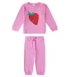 Stella Mccartney Cotton Fleece Tracksuit In Pink