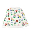 Stella Mccartney Cotton Flower Print Sweatshirt In Multi