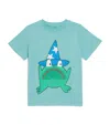 Stella Mccartney Printed Cotton Jersey T-shirt In Blue