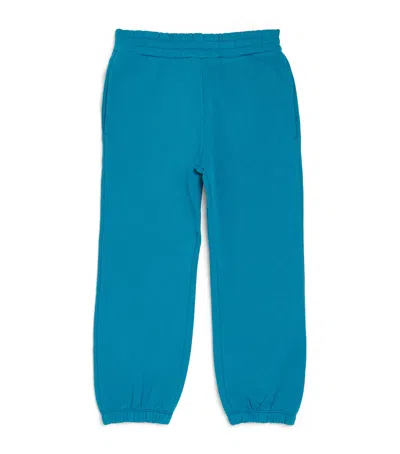 Stella Mccartney Kids' Cotton Graphic Sweatpants In Blue