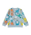 Stella Mccartney Cotton Graphic Sweatshirt In Blue