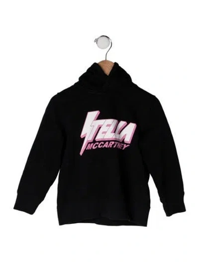 Pre-owned Stella Mccartney Babies' Cotton Hooded Graphic Print Sweatshirt In Black