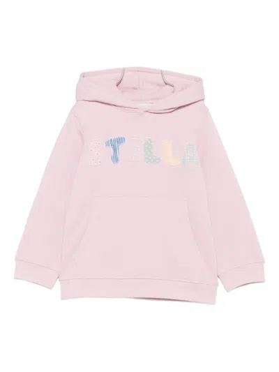 Stella Mccartney Kids' Cotton Hoodie In Pink