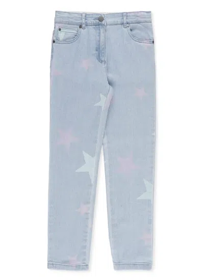 Stella Mccartney Kids' Cotton Jeans In Light Blue