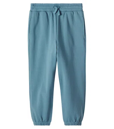 Stella Mccartney Kids' Cotton Jersey Sweatpants In Blue