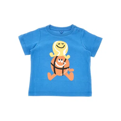 Stella Mccartney Cotton Jersey T-shirt With Print Kids In Blue