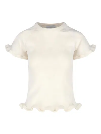 Stella Mccartney Cotton Jersey T-shirt In Neutral