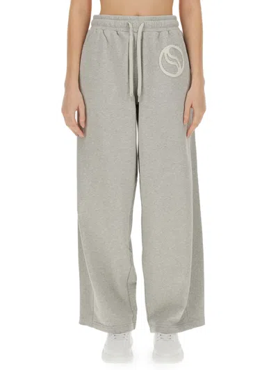 Stella Mccartney Cotton Jogging Pants In Gray