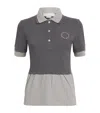 Stella Mccartney Cotton Layered Polo Shirt In Gray