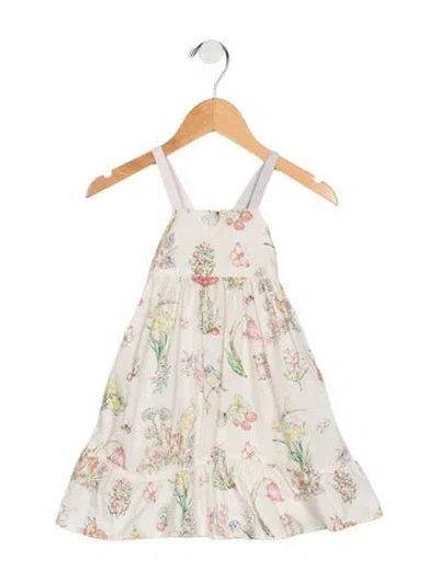 Pre-owned Stella Mccartney Babies' Cotton Neutral And Multicolor Patterned Sleeveless Dress