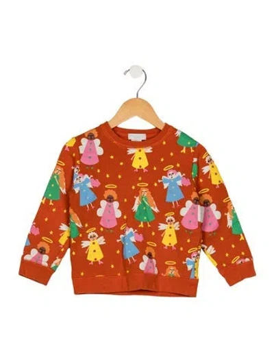 Pre-owned Stella Mccartney Babies' Cotton Orange Patterned Long Sleeve Sweatshirt