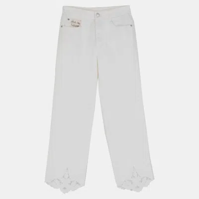 Pre-owned Stella Mccartney Cotton Pants 26 In White