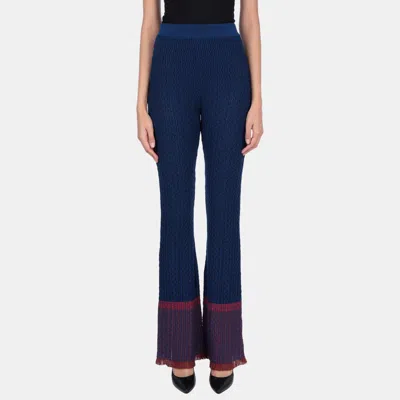 Pre-owned Stella Mccartney Cotton Trousers 42 In Blue