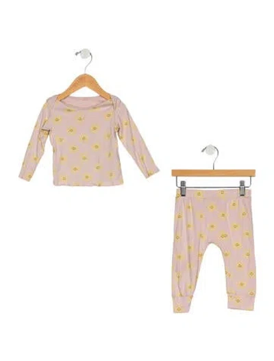 Pre-owned Stella Mccartney Babies' Cotton Pink Patterned Two Piece Top And Bottom Set