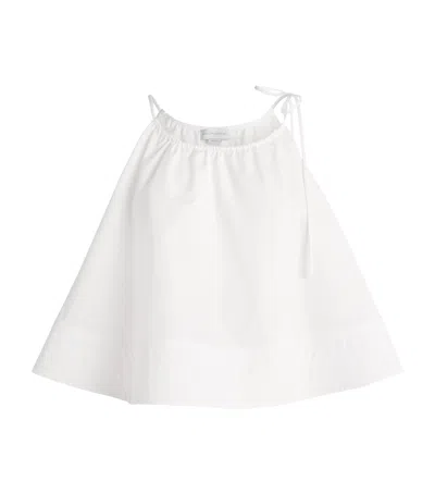 Stella Mccartney Cotton Poplin Frill Blouse In White