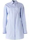 Stella Mccartney Cotton-poplin Shirt Dress In Clear Blue