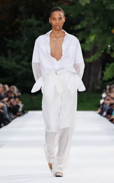 Stella Mccartney Cotton Poplin Shirt In White