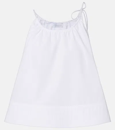 Stella Mccartney Cotton Poplin Tank Top In White