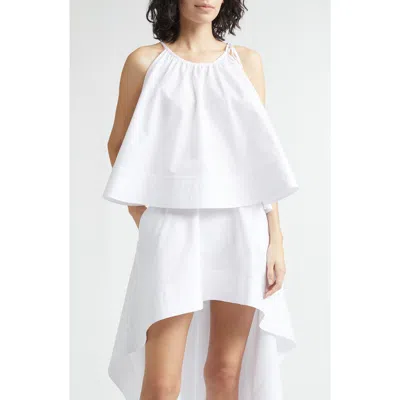 Stella Mccartney Sleeveless Cotton-poplin Top In White