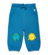 Stella Mccartney Baby Cotton Sweatpants In Blue