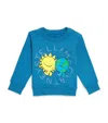 Stella Mccartney Cotton Printed Sweatshirt In Blue