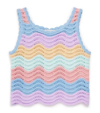 Stella Mccartney Cotton Scallop-hem Top In Brown