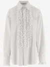 Stella Mccartney Stella Mc Cartney Cotton Shirt With Ruffles In White