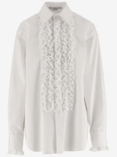Stella Mccartney Stella Mc Cartney Cotton Shirt With Ruffles In White