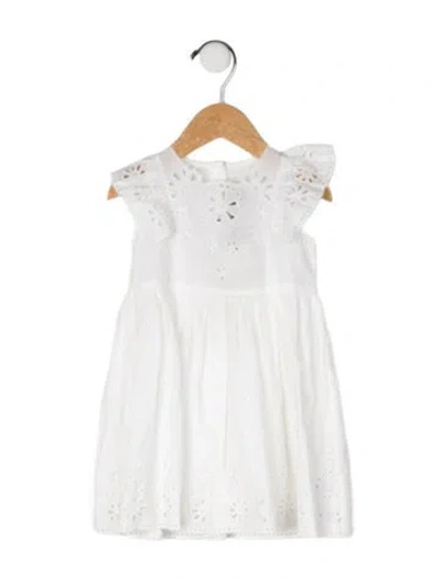 Pre-owned Stella Mccartney Babies' Cotton Short Sleeve Dress W/tags In White