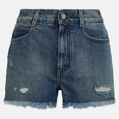 Pre-owned Stella Mccartney Cotton Shorts 26 In Blue