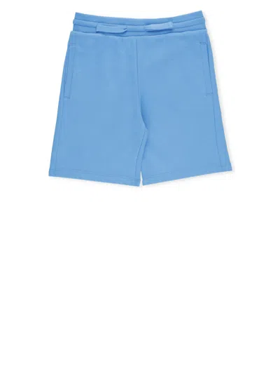 Stella Mccartney Kids' Cotton Shorts In Light Blue