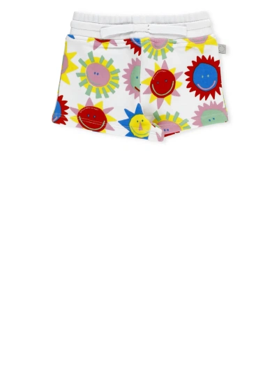 Stella Mccartney Babies' Cotton Shorts With Print In White