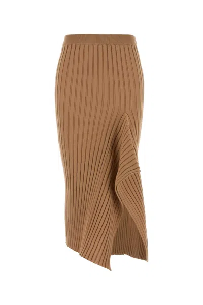 Stella Mccartney Cotton Skirt In Camel