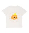 Stella Mccartney Ivory T-shirt For Boy With Beaver And Logo In Pink
