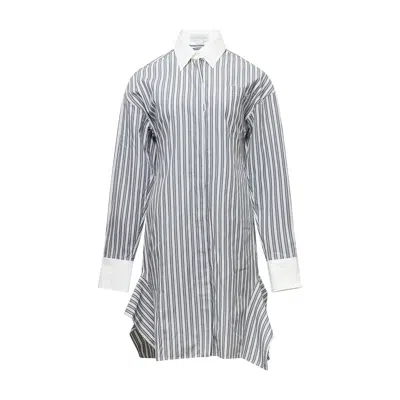 Stella Mccartney Cotton Stripe Dress In Blue