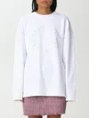 Stella Mccartney Hotfix Rhinestone Logo Sweatshirt In White
