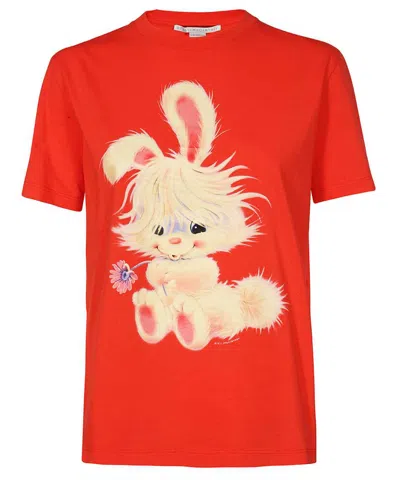 Stella Mccartney Cotton T-shirt In Red