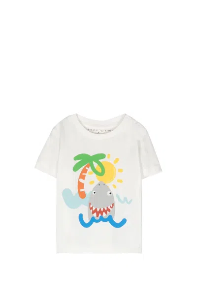 Stella Mccartney Baby Printed Cotton Jersey T-shirt In White