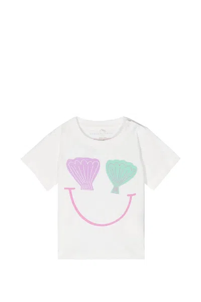 Stella Mccartney Babies' Shell-print Cotton T-shirt In White