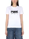 Stella Mccartney Logo Crew Neck Graphic Print Short Sleeves In White