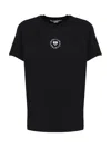 Stella Mccartney Heart Logo Print T-shirt In Black