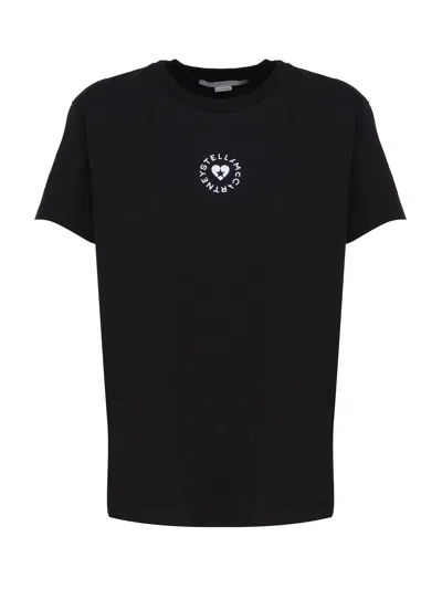 STELLA MCCARTNEY COTTON T-SHIRT WITH CIRCULAR LOGO
