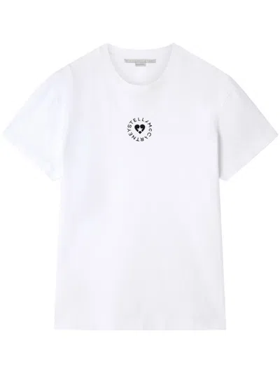STELLA MCCARTNEY STELLA MCCARTNEY COTTON T-SHIRT WITH FRONT LOGO PRINT