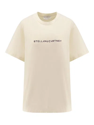 STELLA MCCARTNEY COTTON T-SHIRT WITH LOGO PRINT