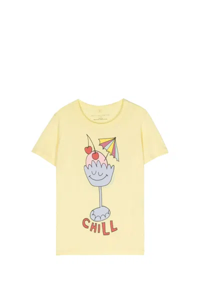 Stella Mccartney Kids' Cotton T-shirt In Yellow