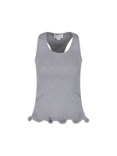Stella Mccartney Cotton Tank Top In Gray
