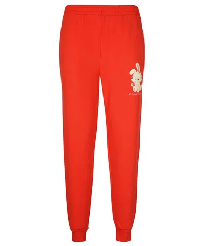 Stella Mccartney Cotton Track-pants In Red